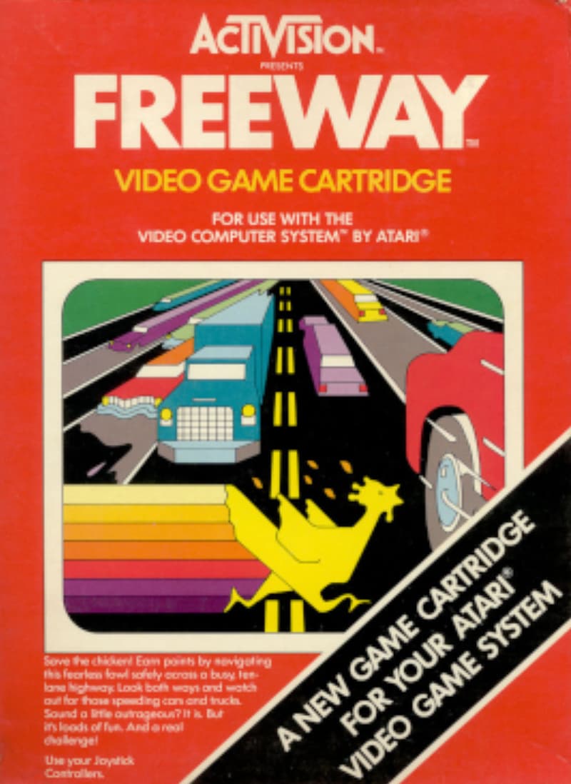 laser blast atari 2600 - Activision Presents Freeway Video Game Cartridge For Use With The Video Computer System" By Atari Sove the chicken Eom points by sevigating this fearlen fowl safely across a busy fee lane highway Look both ways and watch out for t